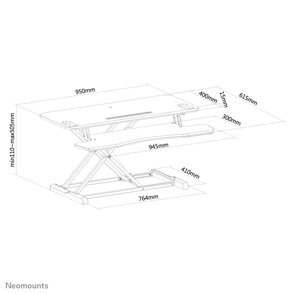 Neomounts by Newstar sit-stand workstation